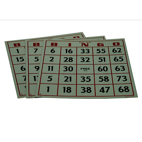 Easy Read Bingo Card Bingo Accessories Bingo Supply Warehouse