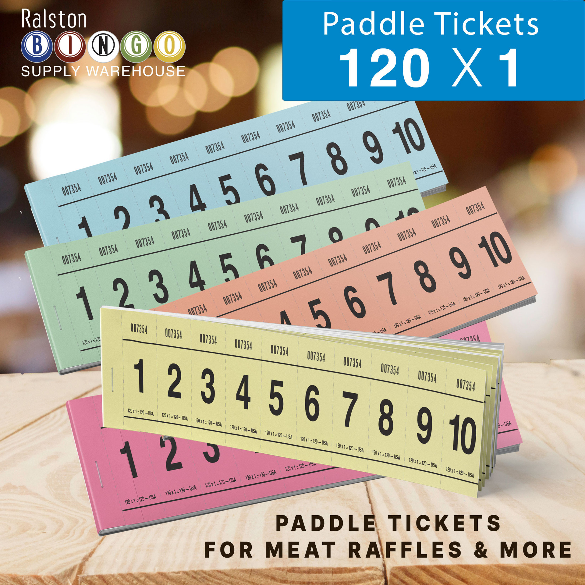 Paddle Tickets for Meat Raffles and Fundraising Wheel Events