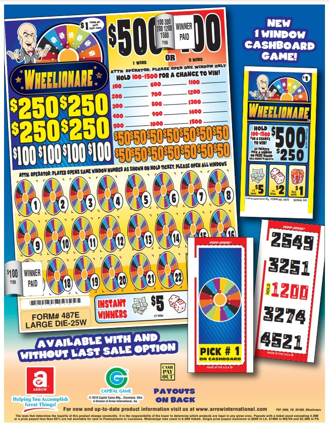 Wheelionare Cashboard Bingo Supply Warehouse