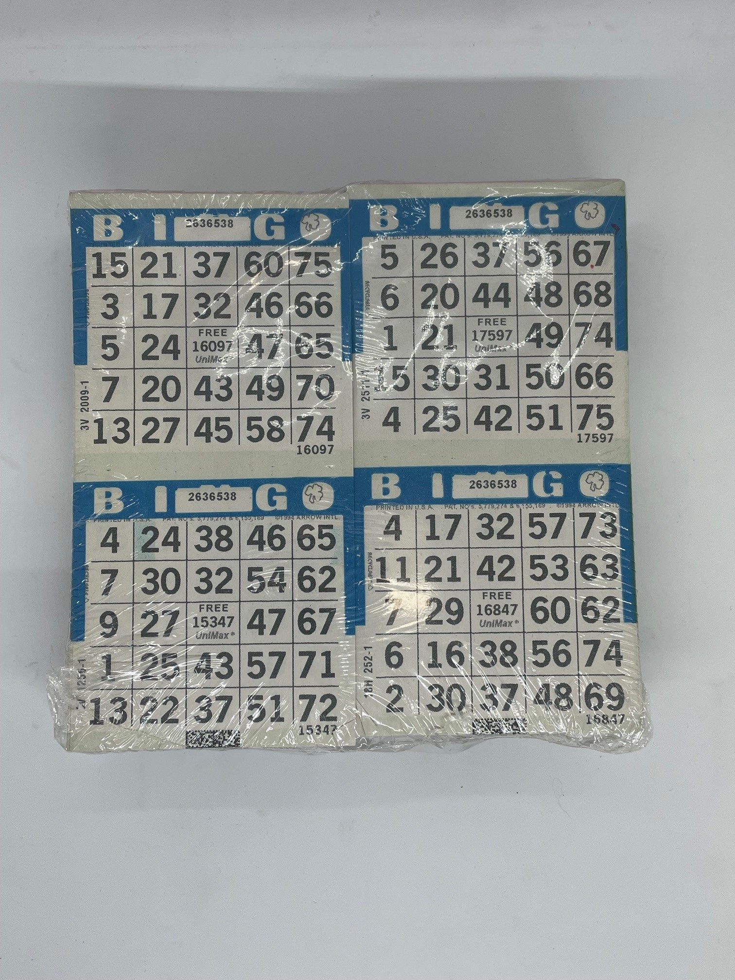 2 V 5 up Unimax Collated Bingo Paper (250 Books) Bingo Supply Warehouse