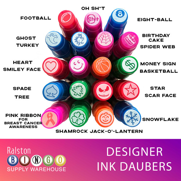 ARTISTIC DESIGNER BINGO DAUBERS GREAT FOR BINGO & CRAFTS!