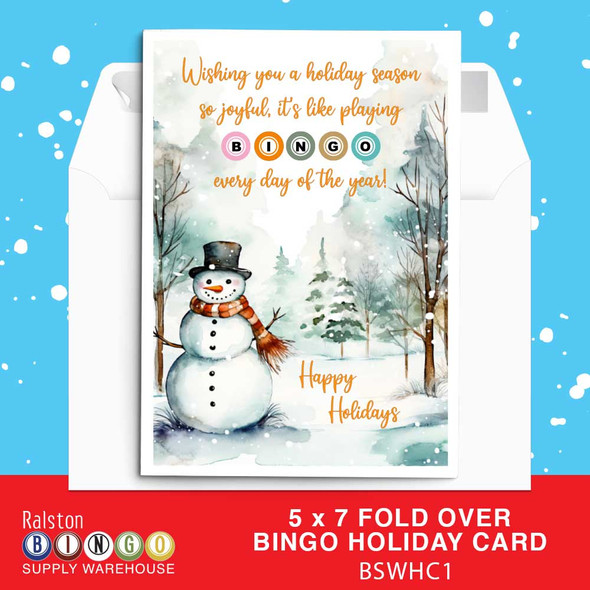 New! Bingo Holiday Greeting Card - BSWHC1