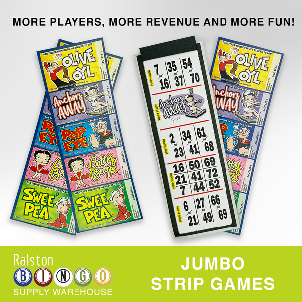 CARTOON STRIP 5 STRIP JUMBO TICKETS 