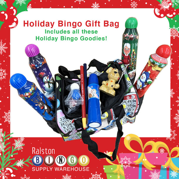 2025 Christmas Holiday Cube Bingo Bag Full of Goodies