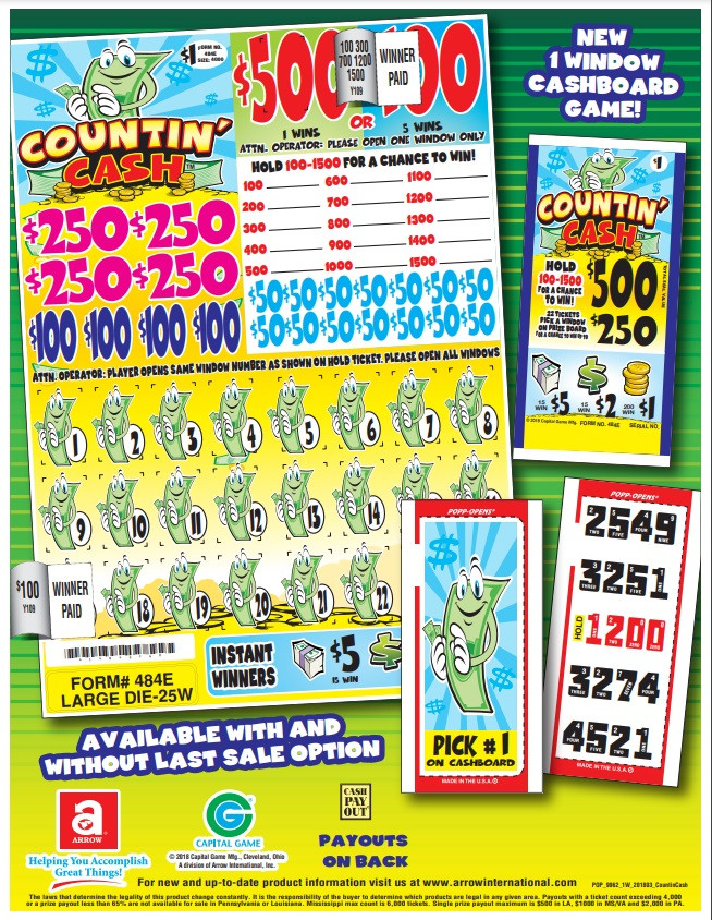 Countin Cash Cashboard Bingo Supply Warehouse