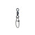 Fish-Field Power Rolling Swivels with Crosslock Snap - Black Nickel - Case Pack of 12PC