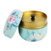 HOOMIN Tea Box Tea Jar Storage Holder Tea Caddies Matcha Container Mini Coffee Powder Organizer Cans Multifunction Round Metal, Color:At a glance