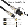 3m OD6.0mm Nickel Plated Metal Head Toslink Male to Male Digital Optical Audio Cable