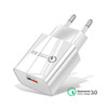 Mini QC3.0 USB 18W Mobile Phone Tablet Universal Fast Charger, EU Plug(White)