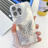 Plating Glitter Texture Butterfly Holder TPU Phone Case with Lens Film