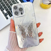 Plating Glitter Texture Butterfly Holder TPU Phone Case with Lens Film