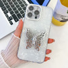 Plating Glitter Texture Butterfly Holder TPU Phone Case with Lens Film