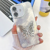 Plating Glitter Texture Butterfly Holder TPU Phone Case with Lens Film