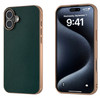 PU Leather Electroplating Frame Full Coverage Phone Case