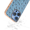 ABEEL Electroplating Frame Genuine Leather Ostrich Texture Phone Case