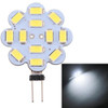 G4 12 LEDs SMD 5730 240LM 6000-6500K Plum Flower Shape Stepless Dimming Energy Saving Light Pin Base Lamp Bulb, DC 12V(White Light)