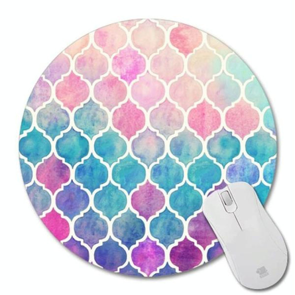 Round Mouse Pad with Diamond Pattern, Size:20 u00d7 20cm without Lock(Print No. 4)