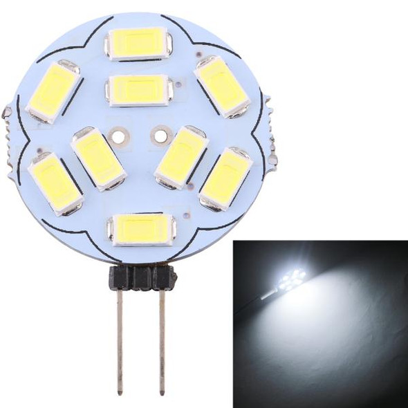 G4 9 LEDs SMD 5730 180LM 6000-6500K Stepless Dimming Energy Saving Light Pin Base Lamp Bulb, DC 12V(White Light)