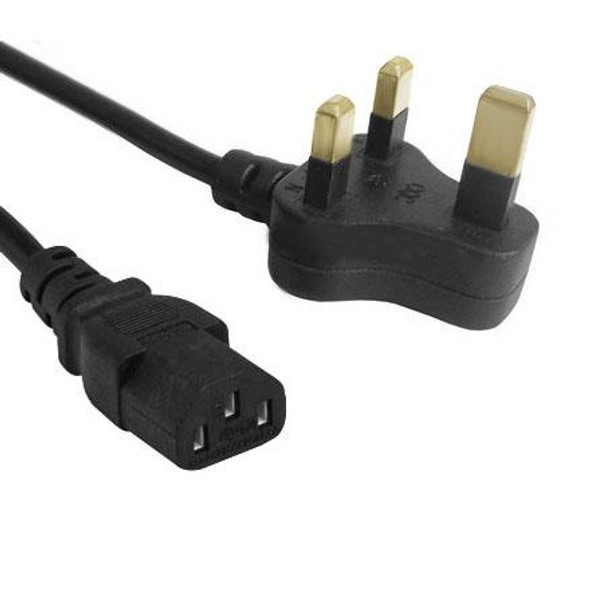 Small UK Power Cord, Cable Length: 1.2m