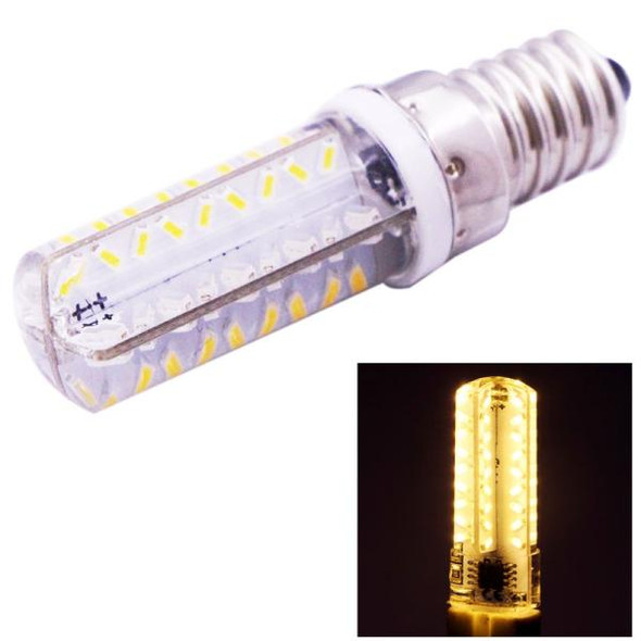 E14 3.5W 200-230LM  Corn Light Bulb, 72 LED SMD 3014, Warm White Light, Adjustable Brightness, AC 220V