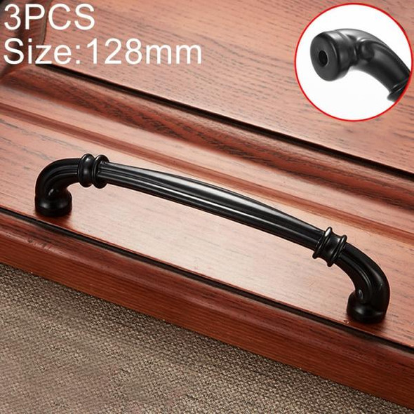 3 PCS 6569-128 Simple Archaistic Zinc Alloy Handle for Cabinet Wardrobe Drawer Door, Hole Spacing: 128mm
