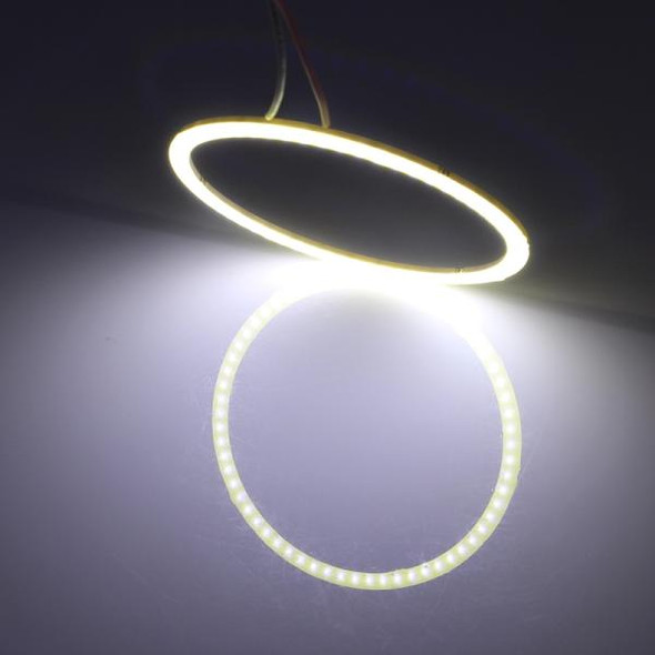 60mm 5W 180LM Angel Eyes Circles Car Headlight White Light COB LED Lights for Vehicles, DC 12-24V