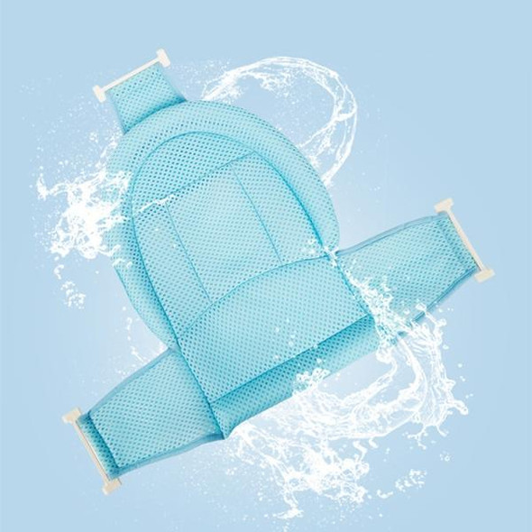 Newborn Bathing Bath Net Non-slip Breathable Bath Mat Sitting and Lying Universal(Blue)