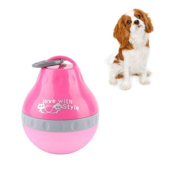 Pets Go Out Portable Folding Kettle Drinking Fountain Drinking Supplies, Size:S(Rose Red)