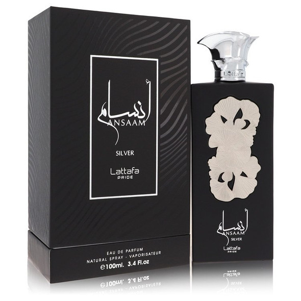 Lattafa Pride Ansaam Silver by Lattafa Eau De Parfum Spray (Unisex Unboxed) 3.4 oz for Women