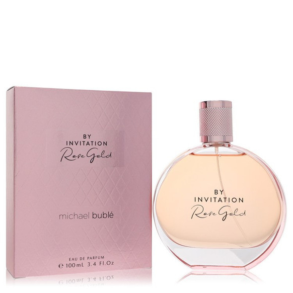 By Invitation Rose Gold by Michael Buble Eau De Parfum Spray (Unboxed) 3.4 oz for Women