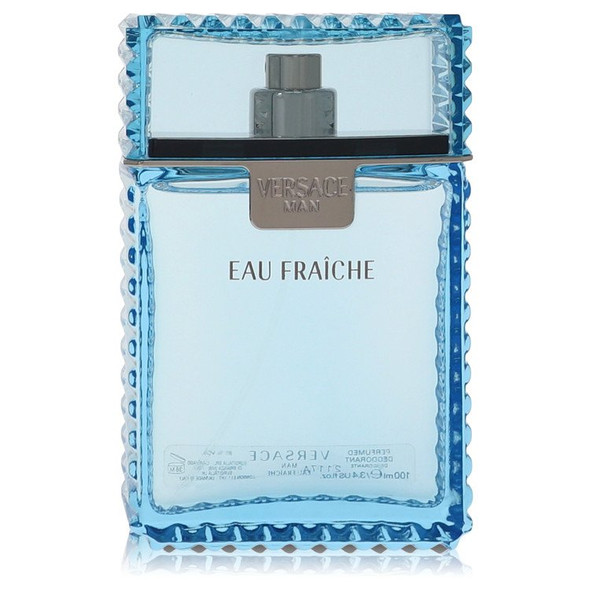 Versace Man by Versace Eau Fraiche Eau De Toilette Spray (Blue unboxed) 3.4 oz for Men