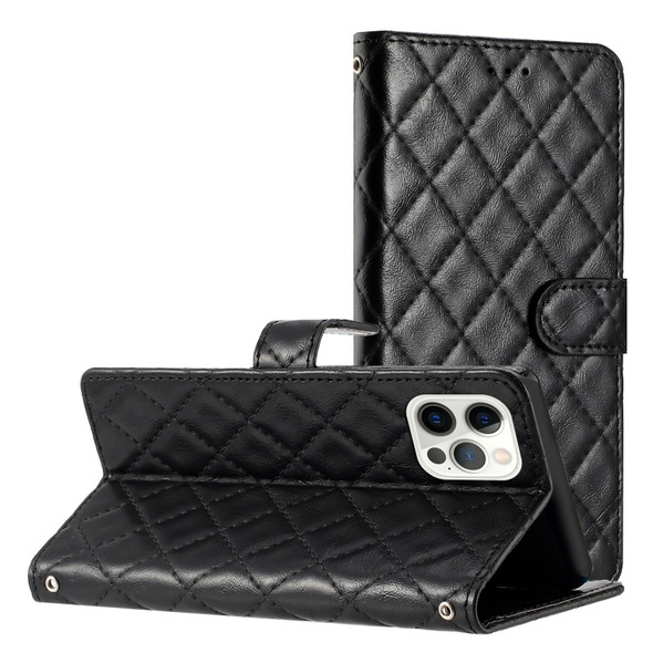 Rhombus Lattice Texture Leather Phone Case