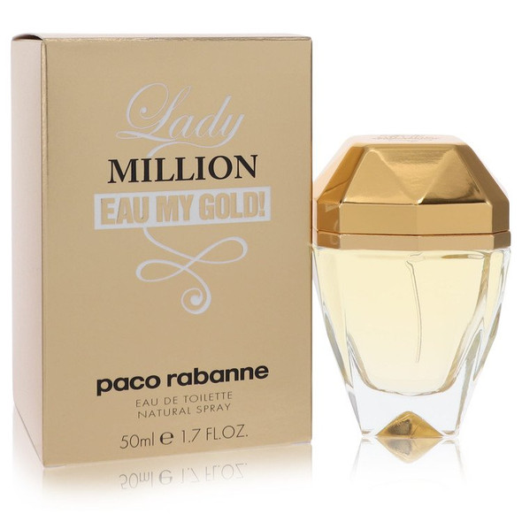 Lady Million Eau My Gold by Paco Rabanne Eau De Toilette Spray 1.7 oz for Women