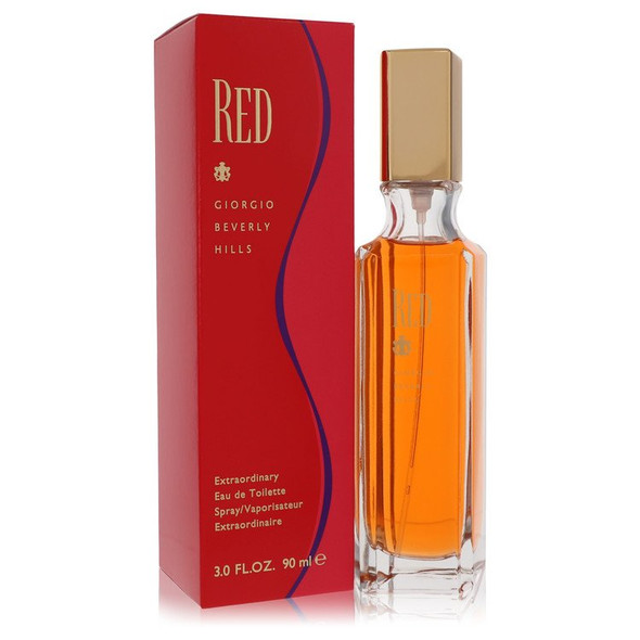 RED by Giorgio Beverly Hills Eau De Toilette Spray 3 oz for Women