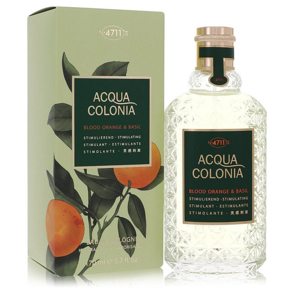 4711 Acqua Colonia Blood Orange & Basil by 4711 Eau De Cologne Spray (Unisex) 5.7 oz for Women