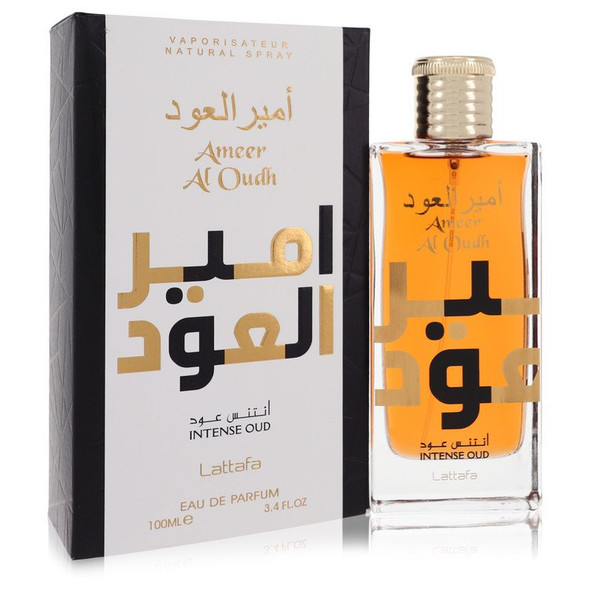 Ameer Al Oudh Intense Oud by Lattafa Eau De Parfum Spray (Unisex) 3.4 oz for Women