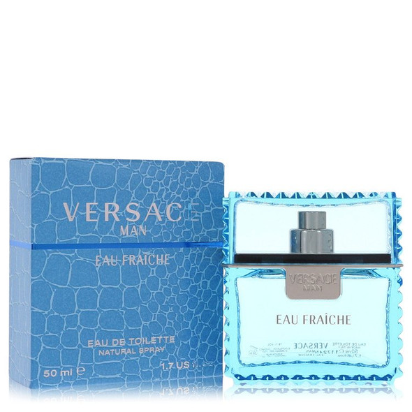 Versace Man by Versace Eau Fraiche Eau De Toilette Spray (Blue) 1.7 oz for Men