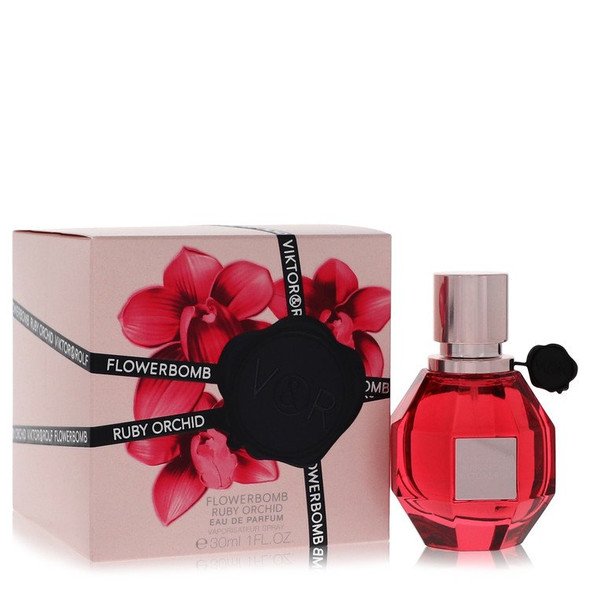 Flowerbomb Ruby Orchid by Viktor & Rolf Eau De Parfum Spray 1 oz for Women