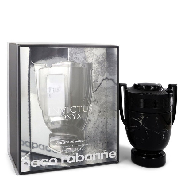 Invictus Onyx by Paco Rabanne Eau De Toilette Spray Collector Edition 3.4 oz for Men