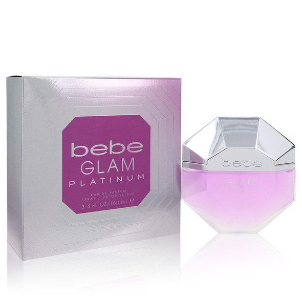 Bebe Glam Platinum by Bebe Eau De Parfum Spray 3.4 oz for Women