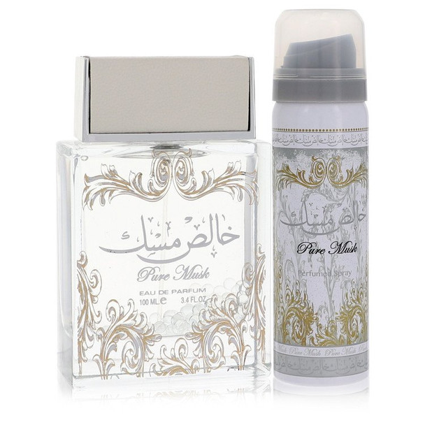 Lattafa Pure Khalis Musk by Lattafa Eau De Parfum Spray Plus 1.7 Deodorant (Unboxed) 3.4 oz for Women