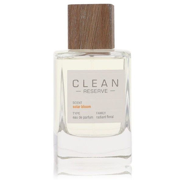 Clean Reserve Solar Bloom by Clean Eau De Parfum Spray (Unisex unboxed) 3.4 oz for Women