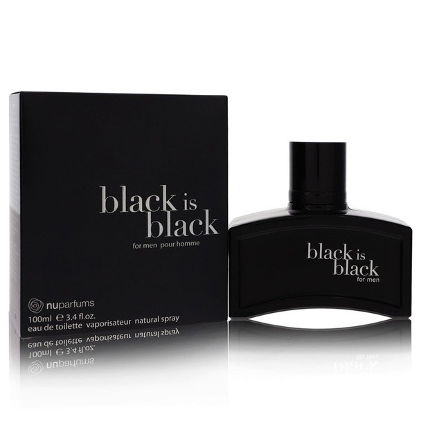 Black is Black by Nu Parfums Eau De Toilette Spray 3.4 oz for Men