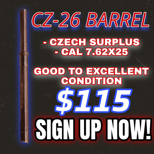 CZ-26 BARREL (SURPLUS) 7.62 TOK
