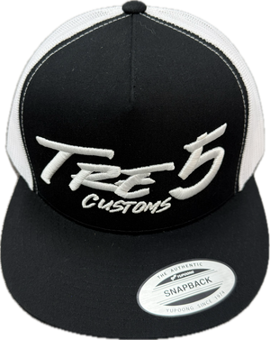 Black with white logo mesh back