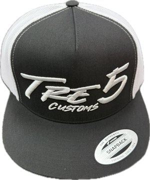 Grey with white logo mesh back