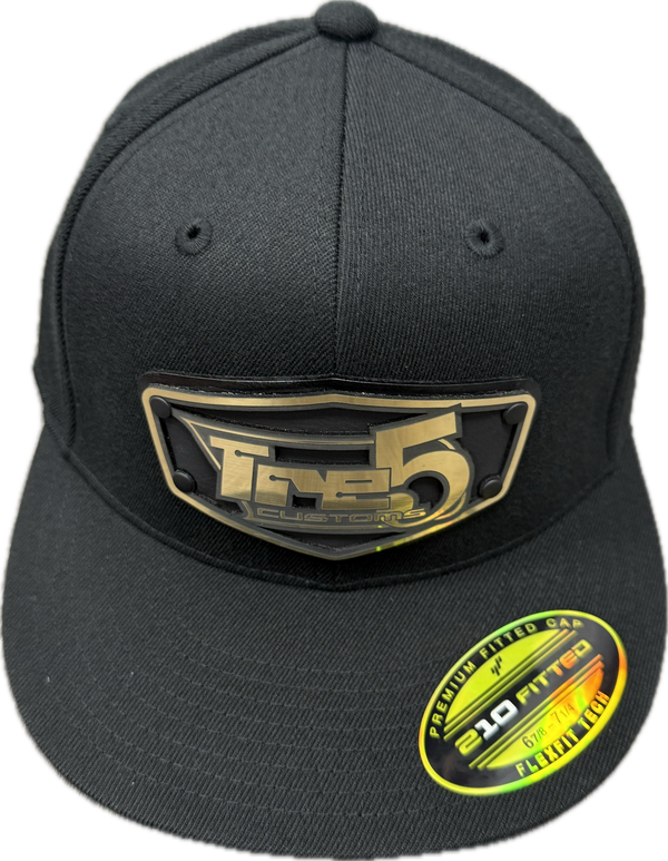 gold trim badge hat