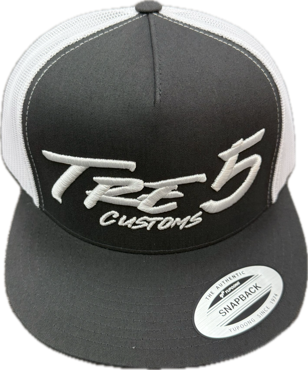 Grey with white logo mesh back