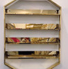 Hexagon golden shelf for gel polish
