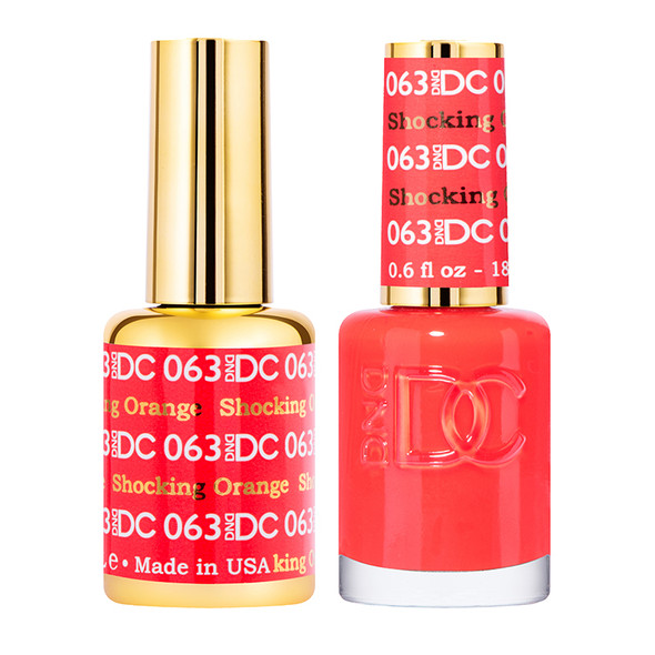 DND DC Gel + Lacquer Shocking Orange #063